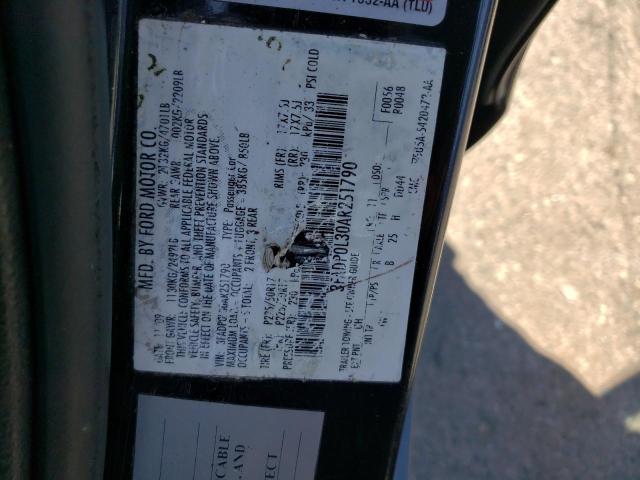 2010 Ford Fusion Hybrid VIN: 3FADP0L30AR251790 Lot: 61343594