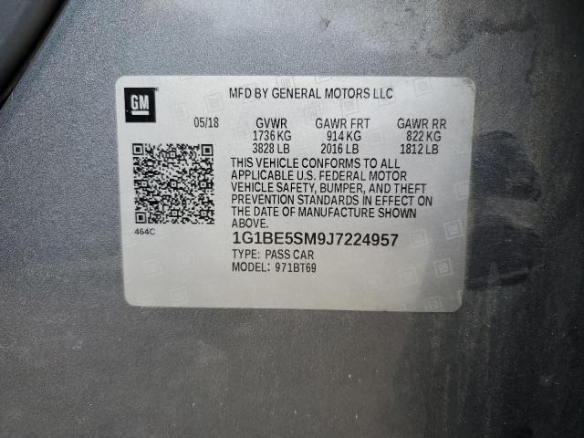 2018 Chevrolet Cruze Lt VIN: 1G1BE5SM9J7224957 Lot: 60456014