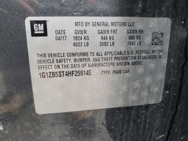 2017 Chevrolet Malibu Ls VIN: 1G1ZB5ST4HF259145 Lot: 60752044