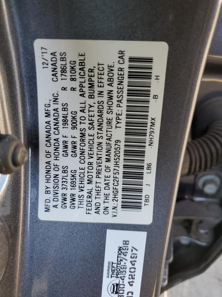 2018 Honda Civic Lx vin: 2HGFC2F57JH520579