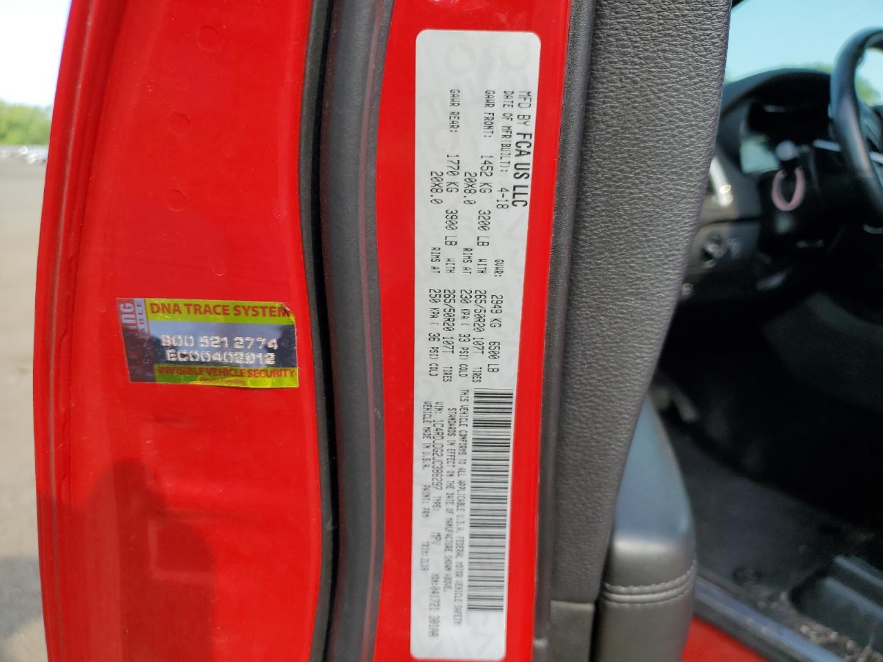 1C4RDJDG2JC386297 2018 Dodge Durango Gt