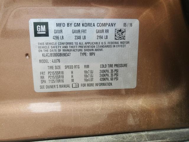 2016 BUICK ENCORE CON - KL4CJBSB0GB698347