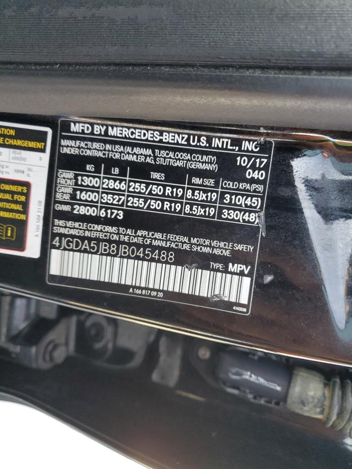 4JGDA5JB8JB045488 2018 Mercedes-Benz Gle 350