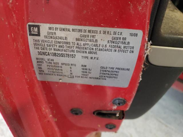 2009 Chevrolet Hhr Ls VIN: 3GNCA13B29S578157 Lot: 59174684