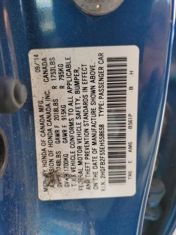 2HGFB2F55EH558658 2014 Honda Civic Lx