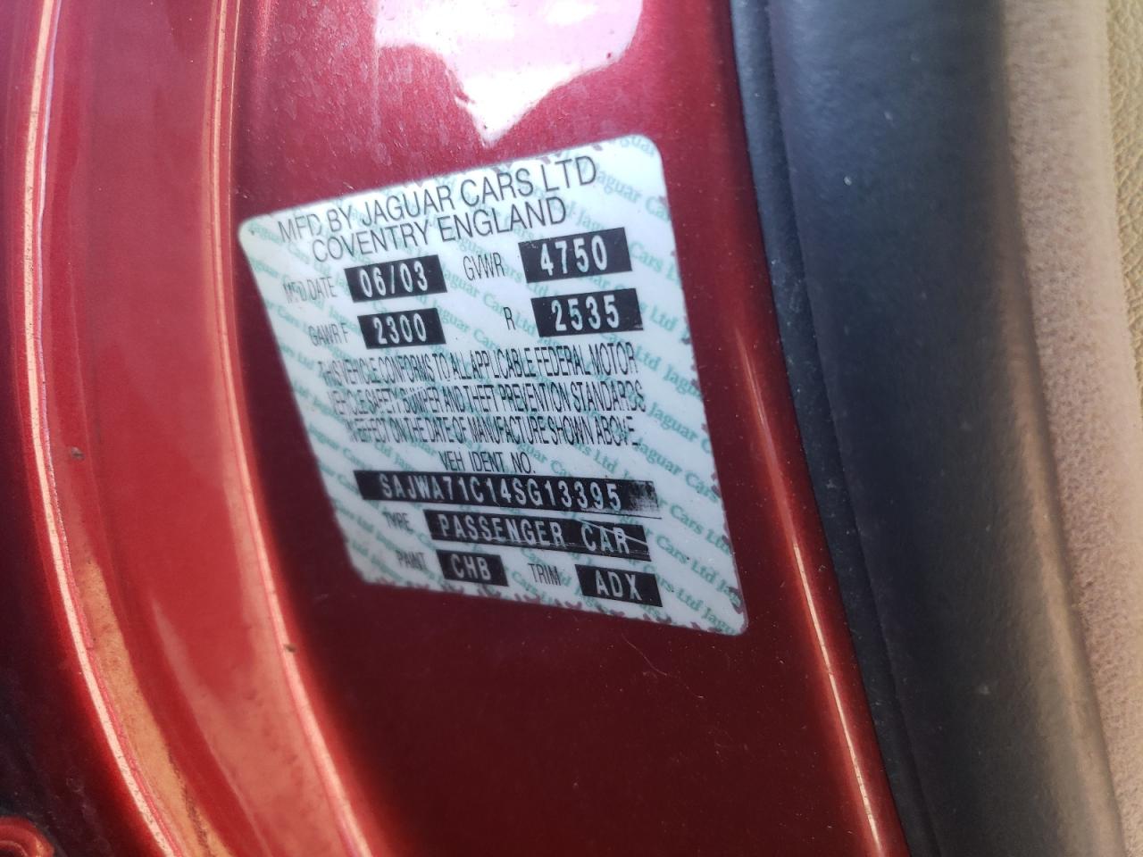 SAJWA71C14SG13395 2004 Jaguar Xj8