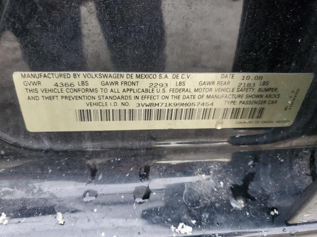 2009 Volkswagen Jetta Se VIN: 3VWRM71K99M057454 Lot: 57744484