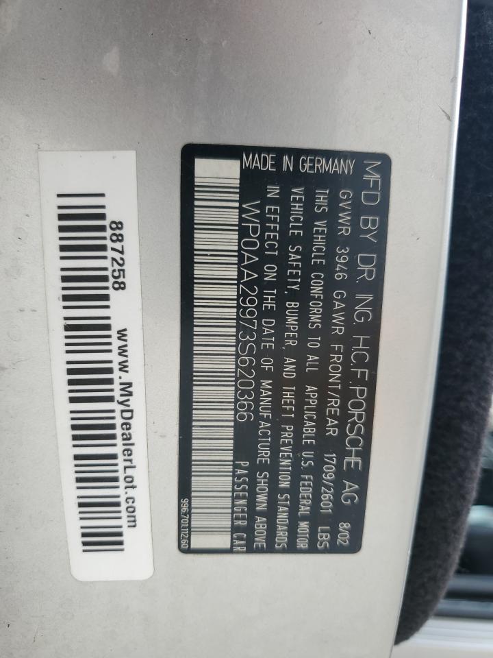 WP0AA29973S620366 2003 Porsche 911 Carrera 2