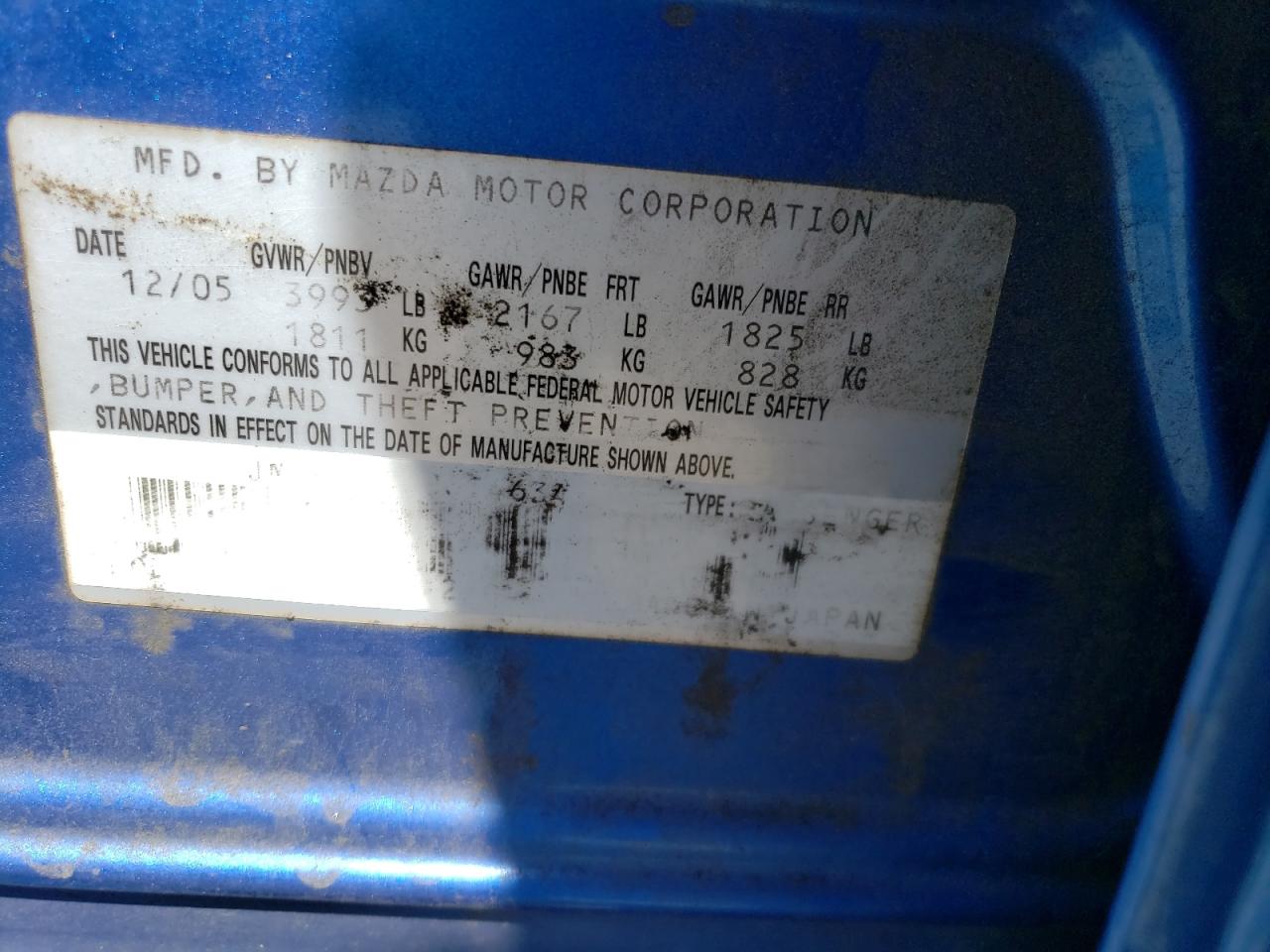 JM1BK343061463476 2006 Mazda 3 Hatchback