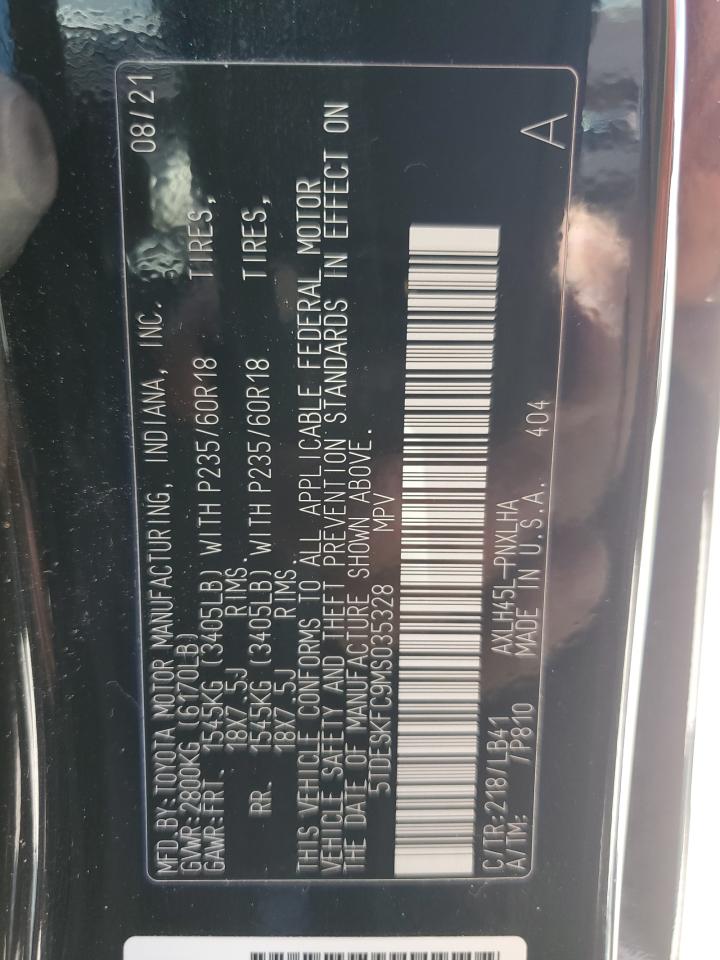 5TDESKFC9MS035328 2021 Toyota Sienna Limited