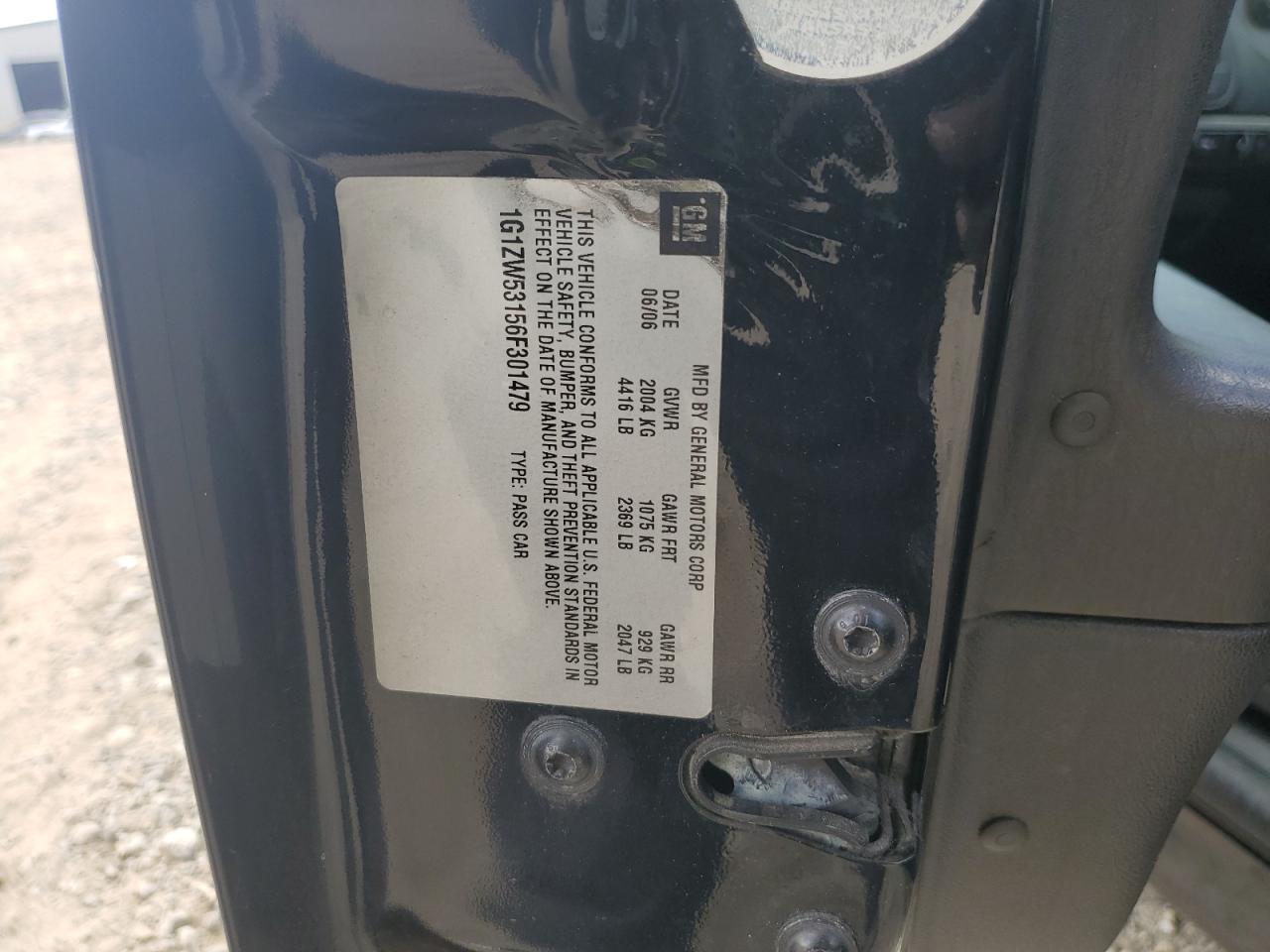 1G1ZW53156F301479 2006 Chevrolet Malibu Ss