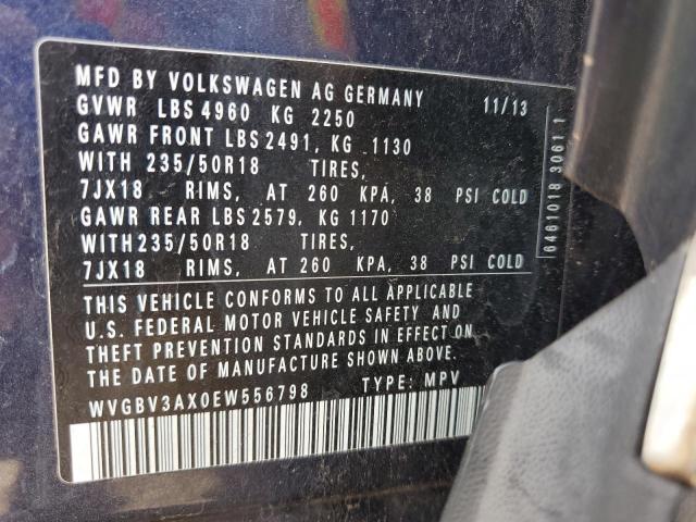 2022 Volkswagen Tiguan S VIN: WVGBV3AX0EW556798 Lot: 59445114