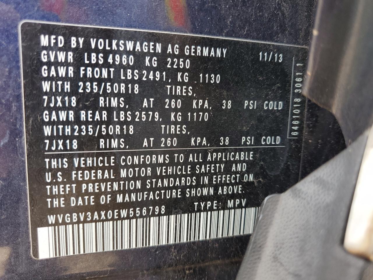 WVGBV3AX0EW556798 2022 Volkswagen Tiguan S