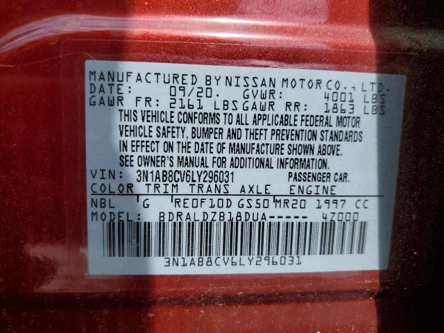 2020 NISSAN SENTRA SV - 3N1AB8CV6LY296031