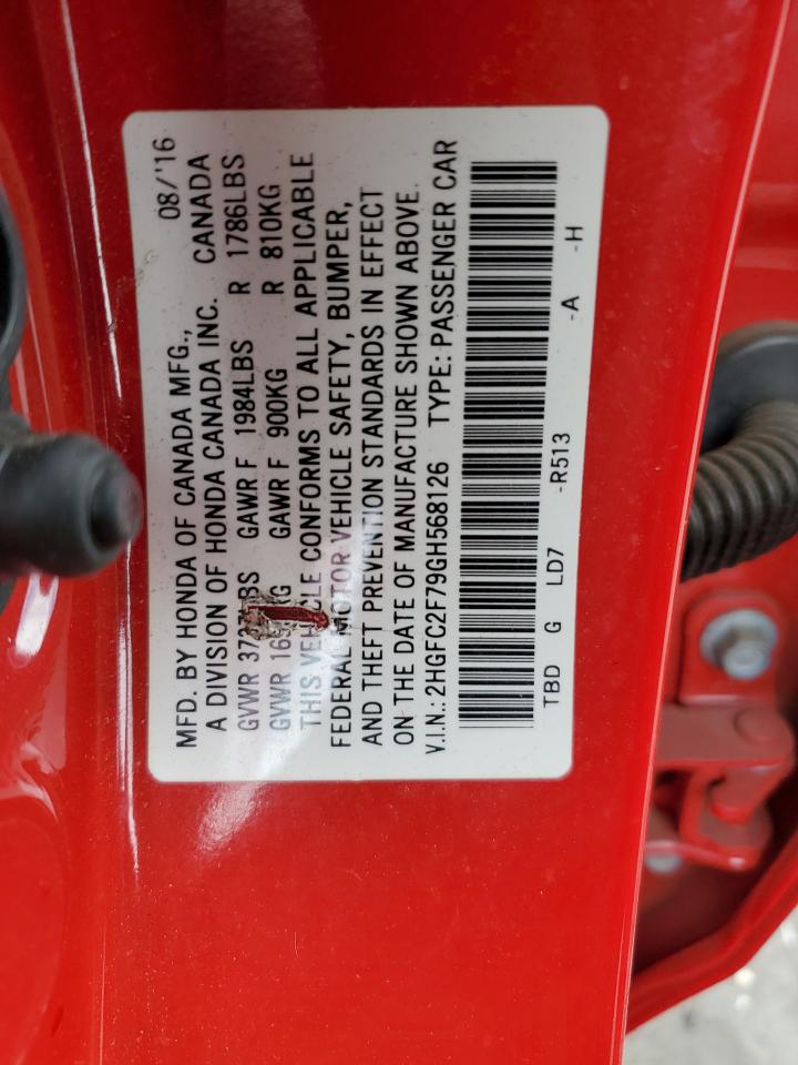 2HGFC2F79GH568126 2016 Honda Civic Ex 2HGFC2F79GH568126 2016 Honda Civic Ex
