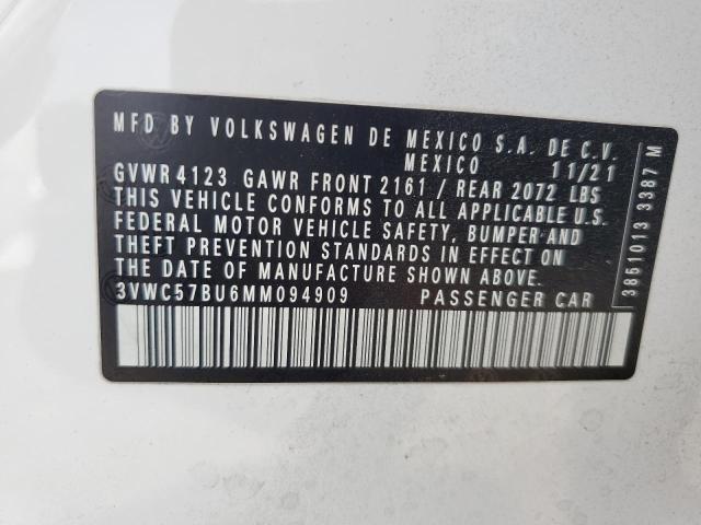 2021 Volkswagen Jetta S VIN: 3VWC57BU6MM094909 Lot: 59165704