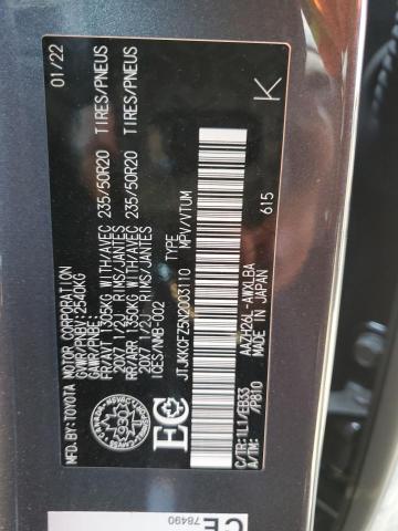 2022 LEXUS NX 450H JTJKKCFZ5N2003110