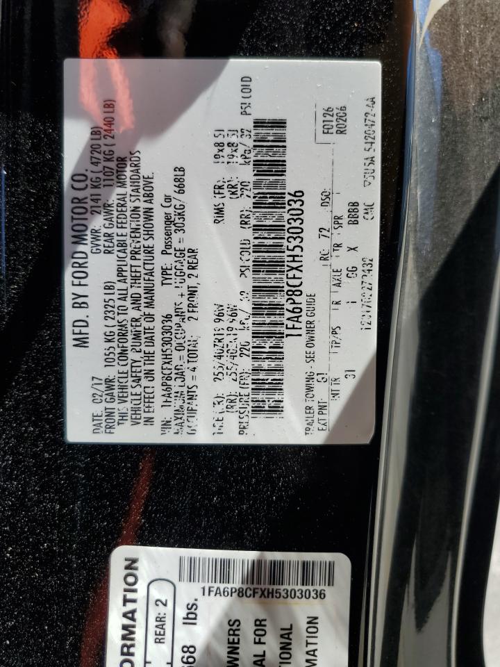 1FA6P8CFXH5303036 2017 Ford Mustang Gt