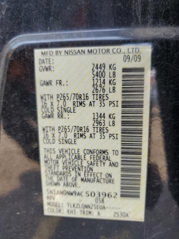 2010 Nissan Xterra Off Road VIN: 5N1AN0NW9AC503962 Lot: 59569644