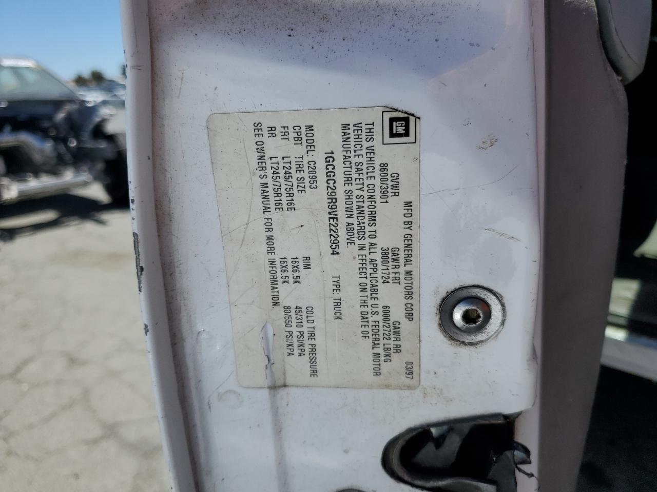 1GCGC29R9VE222954 1997 Chevrolet Gmt-400 C2500