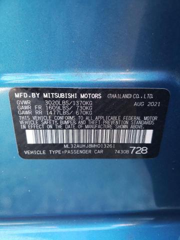 2021 Mitsubishi Mirage Es VIN: ML32AUHJ8MH013261 Lot: 60625724