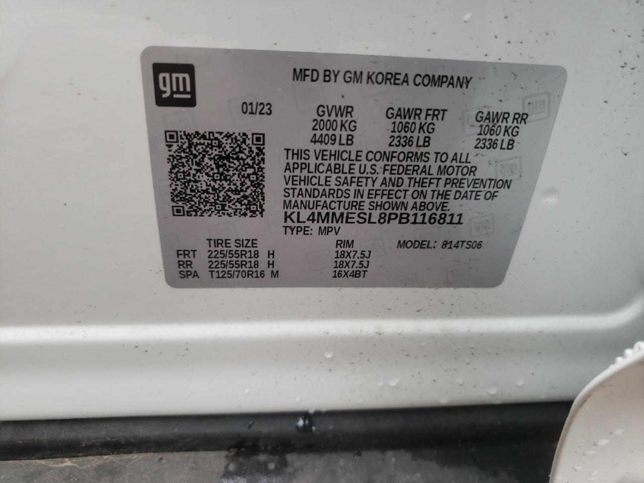 KL4MMESL8PB116811 2023 Buick Encore Gx Select