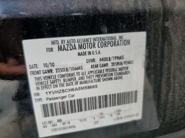 2010 Mazda 6 I VIN: 1YVHZ8CH6A5M58665 Lot: 59628434