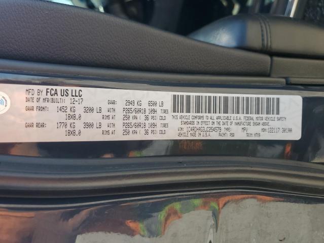 2018 Dodge Durango Sxt VIN: 1C4RDHAG3JC254579 Lot: 58867734