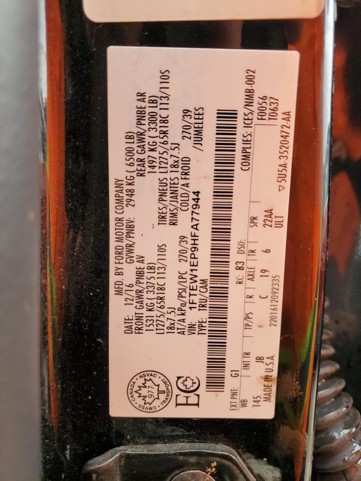 1FTEW1EP9HFA77944 2017 Ford F150 Supercrew