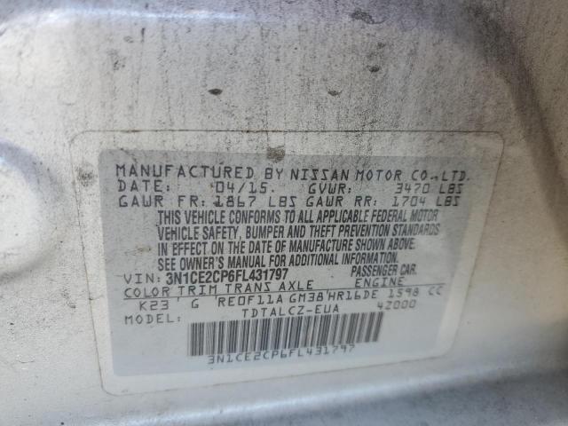 2015 Nissan Versa Note S VIN: 3N1CE2CP6FL431797 Lot: 60117834