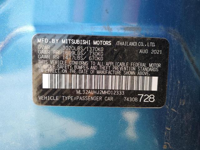 2021 MITSUBISHI MIRAGE ES - ML32AUHJ2MH012333