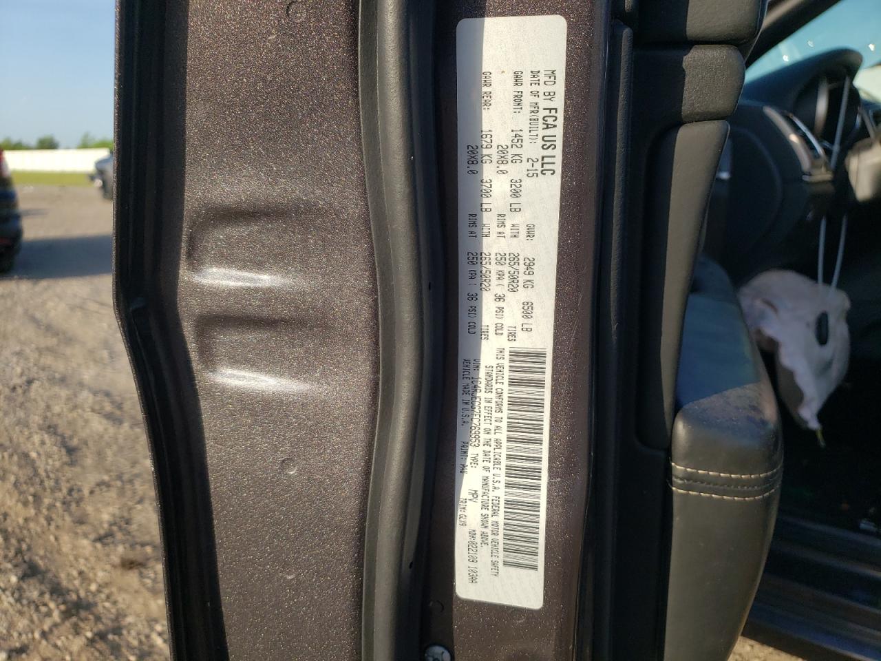 1C4RJECG7FC769953 2015 Jeep Grand Cherokee Overland