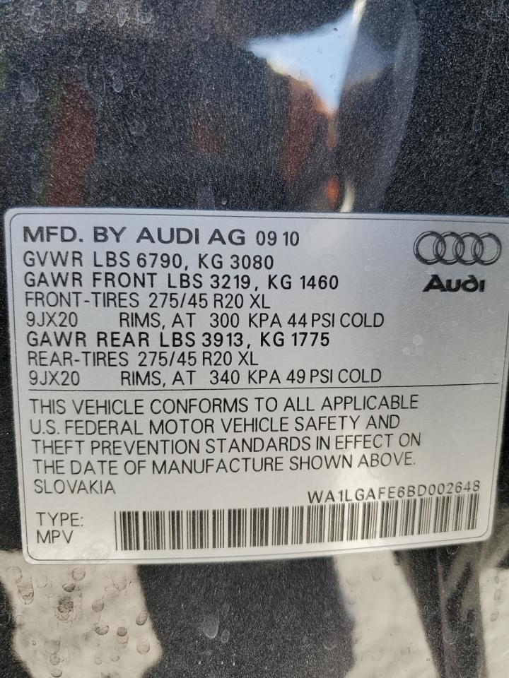 WA1LGAFE6BD002648 2011 Audi Q7 Premium Plus