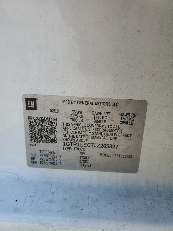1GTR1LEC7JZ265827 2018 GMC Sierra C1500