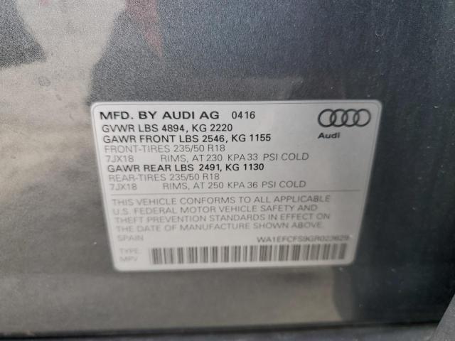 2016 Audi Q3 Premium Plus VIN: WA1EFCFS9GR023629 Lot: 55913014