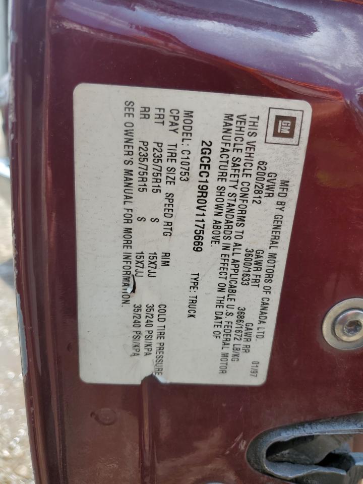 2GCEC19R0V1175669 1997 Chevrolet Gmt-400 C1500