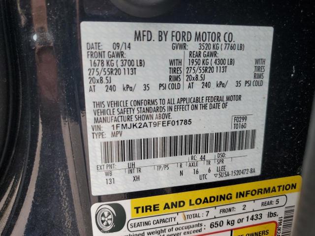 2015 Ford Expedition El Limited VIN: 1FMJK2AT9FEF01785 Lot: 60694954