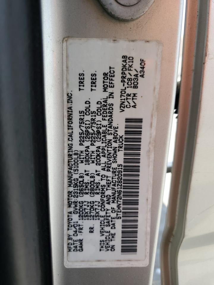 5TEHN72N61Z820915 2001 Toyota Tacoma Double Cab