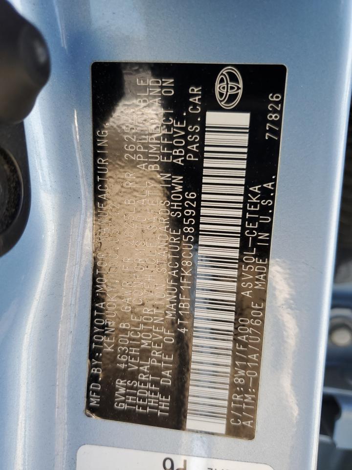 4T1BF1FK8CU585926 2012 Toyota Camry Base