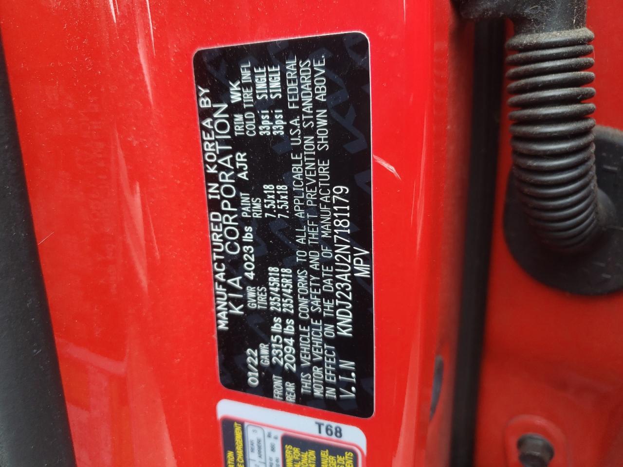 KNDJ23AU2N7181179 2022 Kia Soul Lx