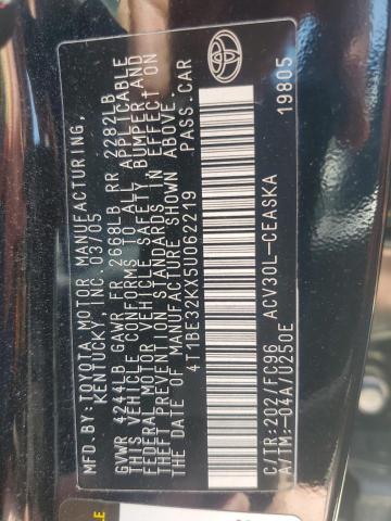 2005 Toyota Camry Le VIN: 4T1BE32KX5U062219 Lot: 57467304