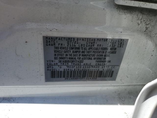 2021 Nissan Sentra S VIN: 3N1AB8BV0MY314302 Lot: 59373504