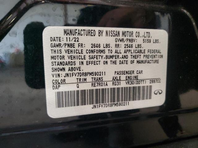 2023 Infiniti Q50 Red Sport 400 VIN: JN1FV7DR8PM590211 Lot: 58726834