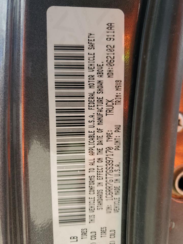 1C6RR7GT7GS397170 2016 Ram 1500 Slt