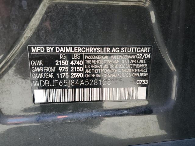 2004 Mercedes-Benz E 320 VIN: WDBUF65J84A528128 Lot: 59984504