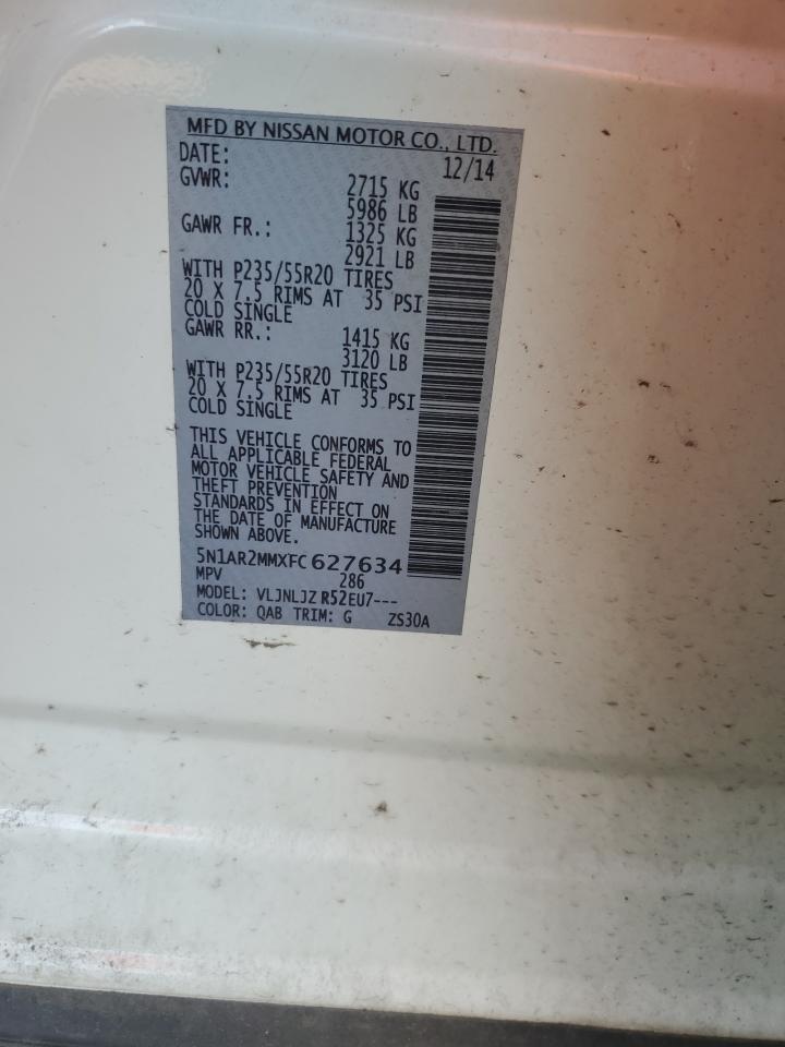 5N1AR2MMXFC627634 2015 Nissan Pathfinder S