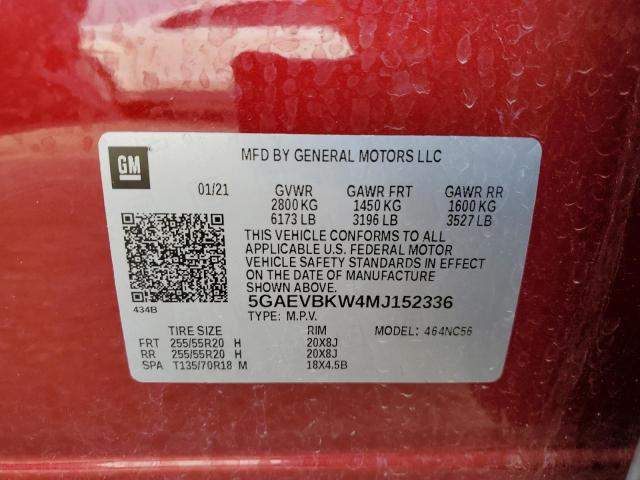 2021 Buick Enclave Premium VIN: 5GAEVBKW4MJ152336 Lot: 57196794