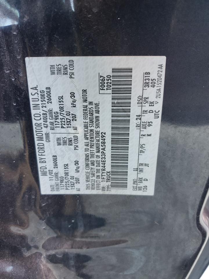 1FTYR44E33PA58492 2003 Ford Ranger Super Cab