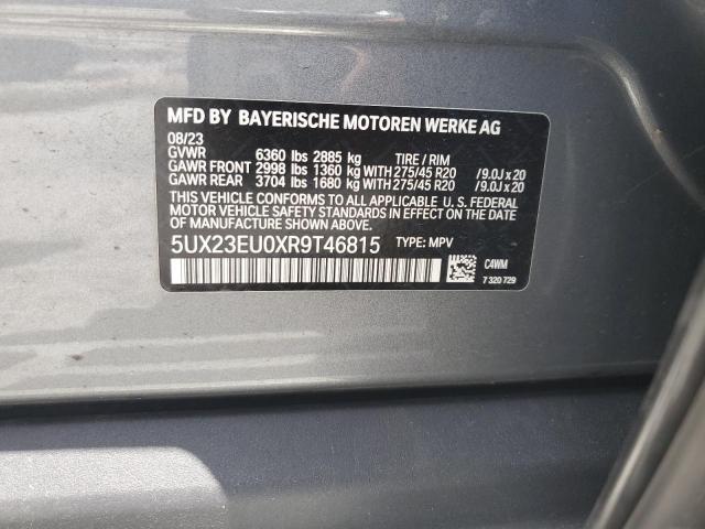 2024 BMW X5 xDrive40I VIN: 5UX23EU0XR9T46815 Lot: 57506134