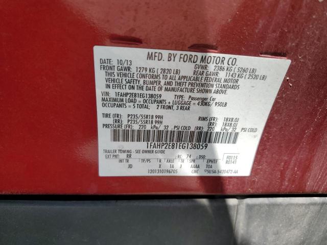 1FAHP2E81EG138059 2014 Ford Taurus Sel